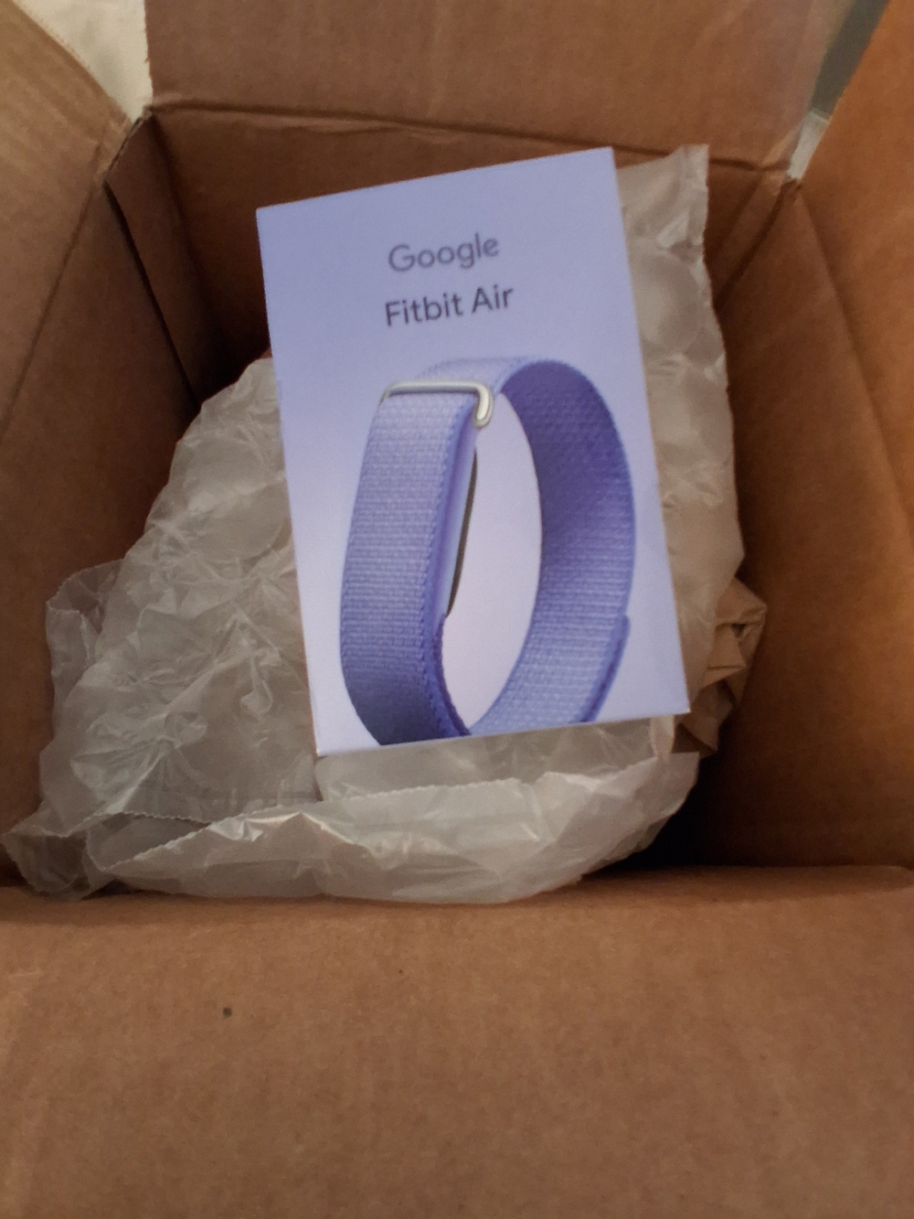 Google Fitbit Air Lavender Fabric Band Brand New Unsealed Box